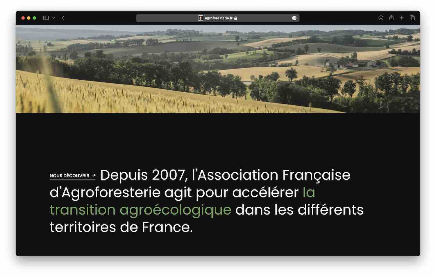 Site de l'Association Francaise d'Agroforesterie — Hans Zengler