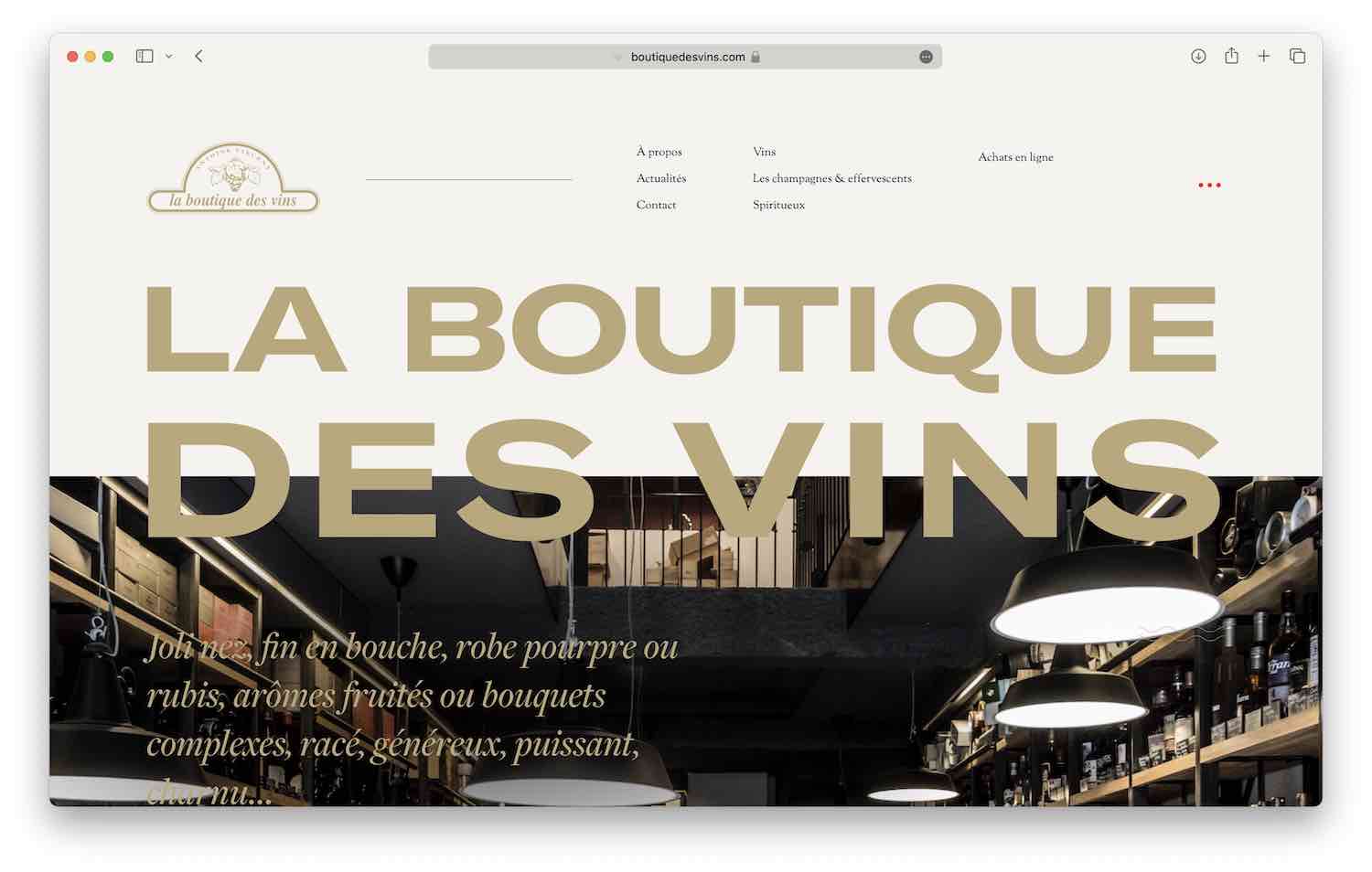 Site Boutique des vins - Hans Zengler