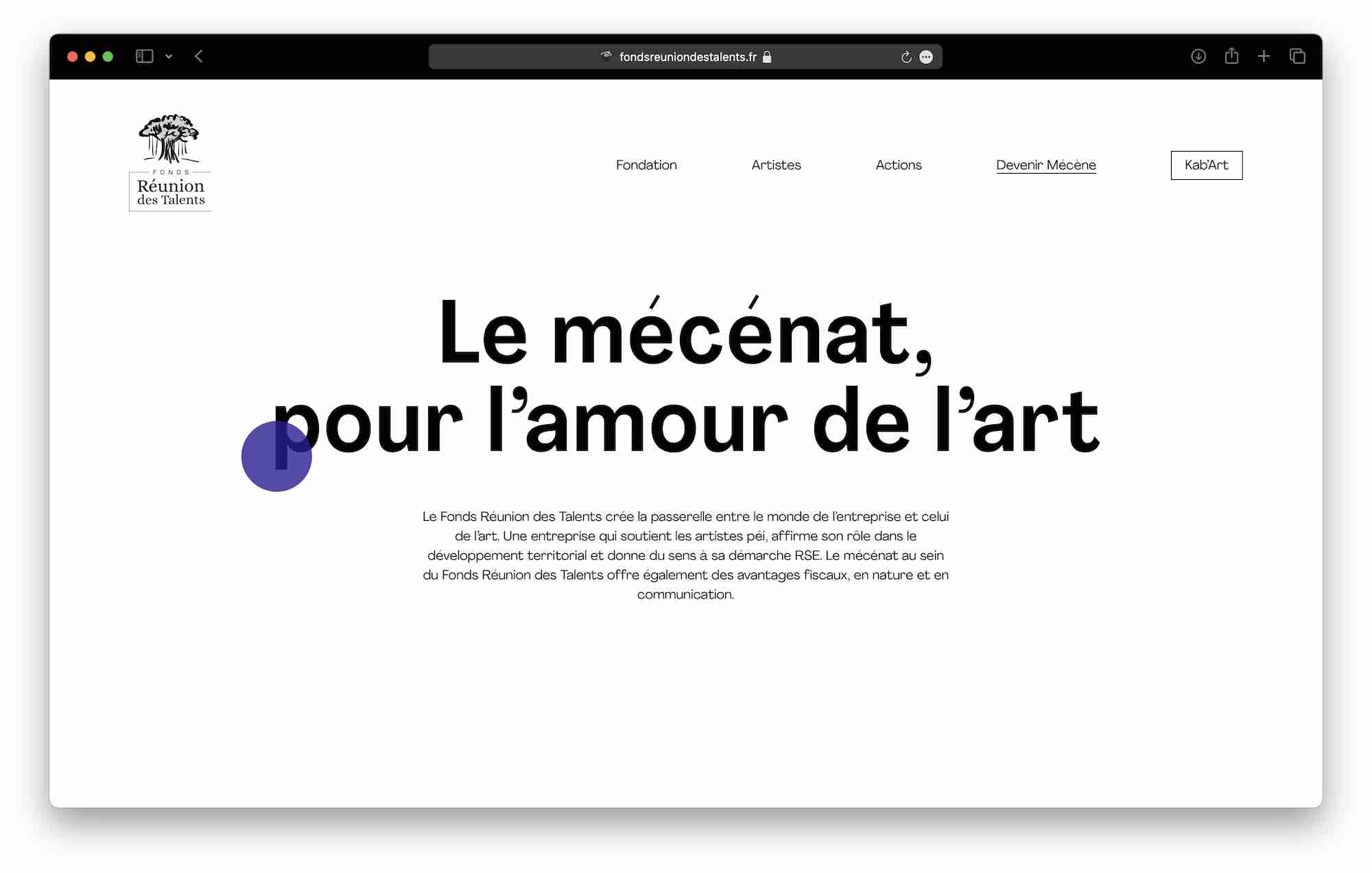Site Fonds Réunion des Talents — Hans Zengler