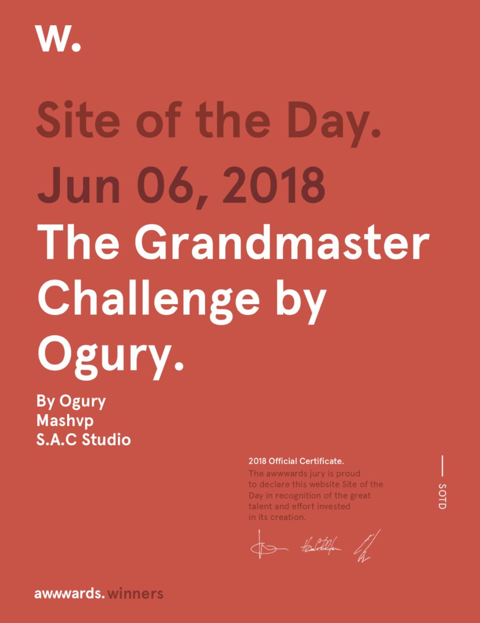 SIte RGPD The Grandmaster Challenge by Ogury — Hans Zengler